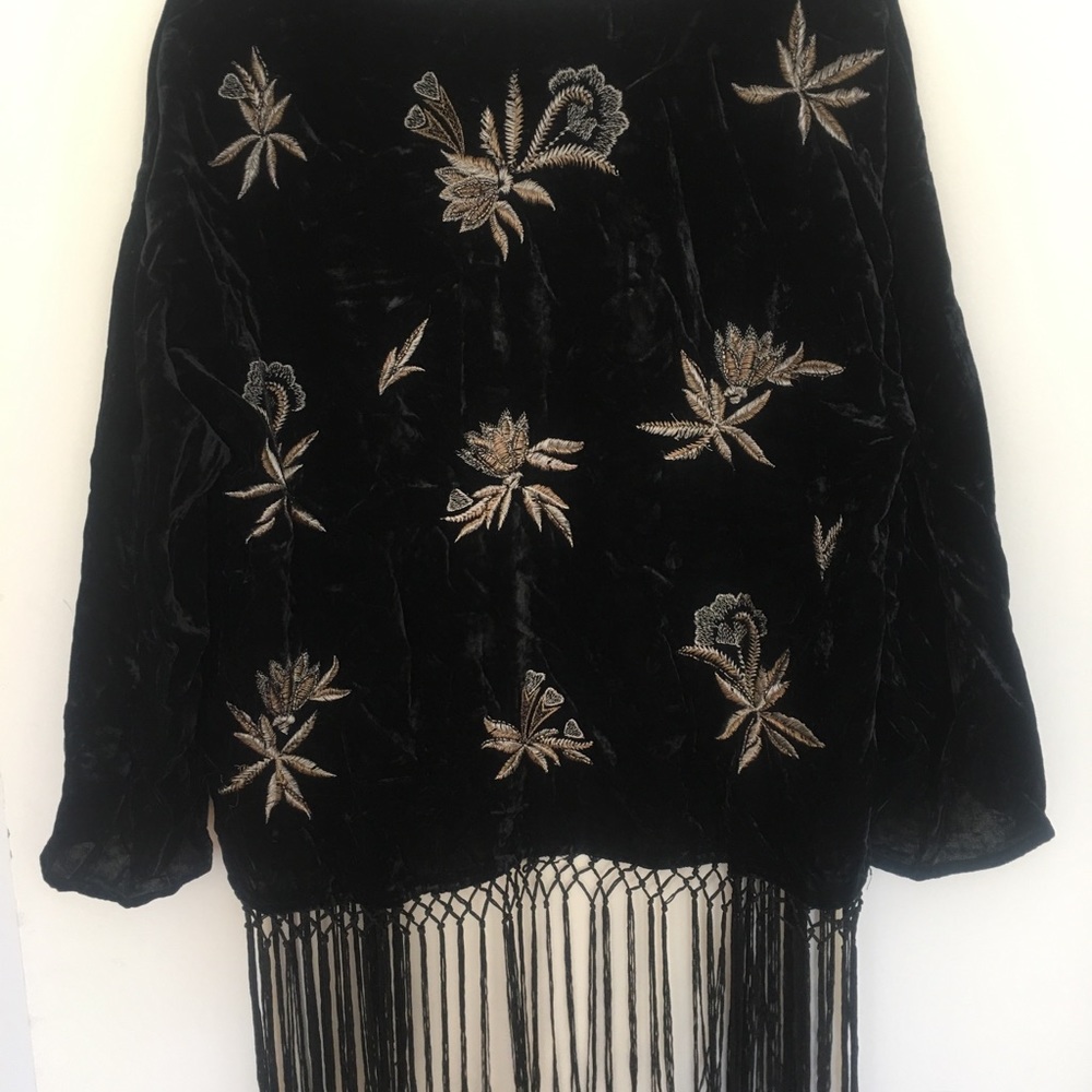 Zara Kimono Velvet Embroidered Beaded beautiful